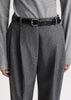 Double-pleated tailored trousers grey mélange