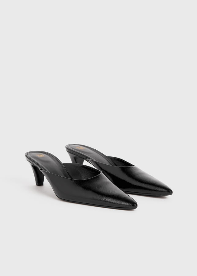 The Patent Leather Mule black