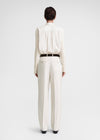 Double-pleated tailored trousers snow