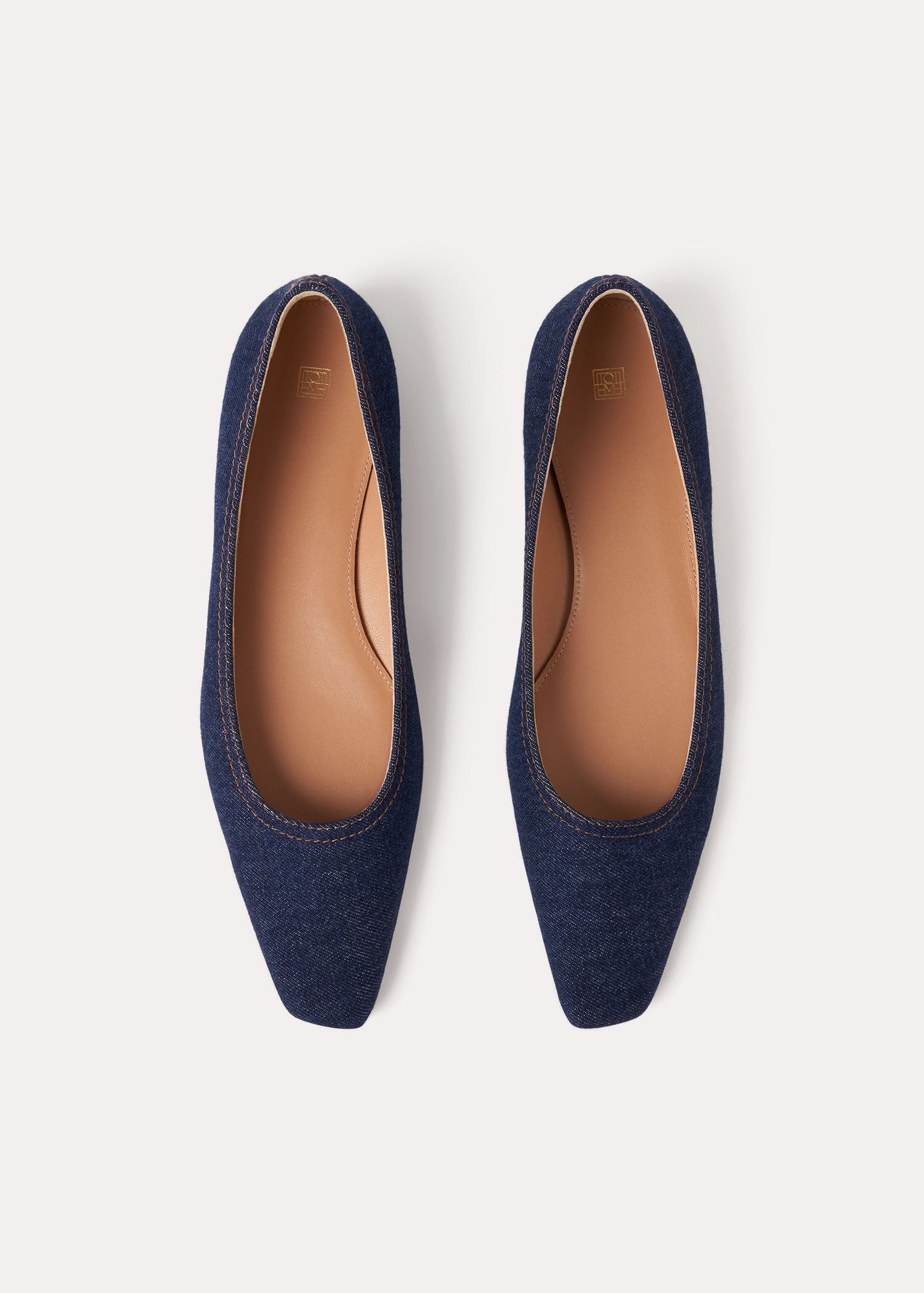 Denim ballet deals flats