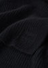 Embroidered monogram wool cashmere scarf black