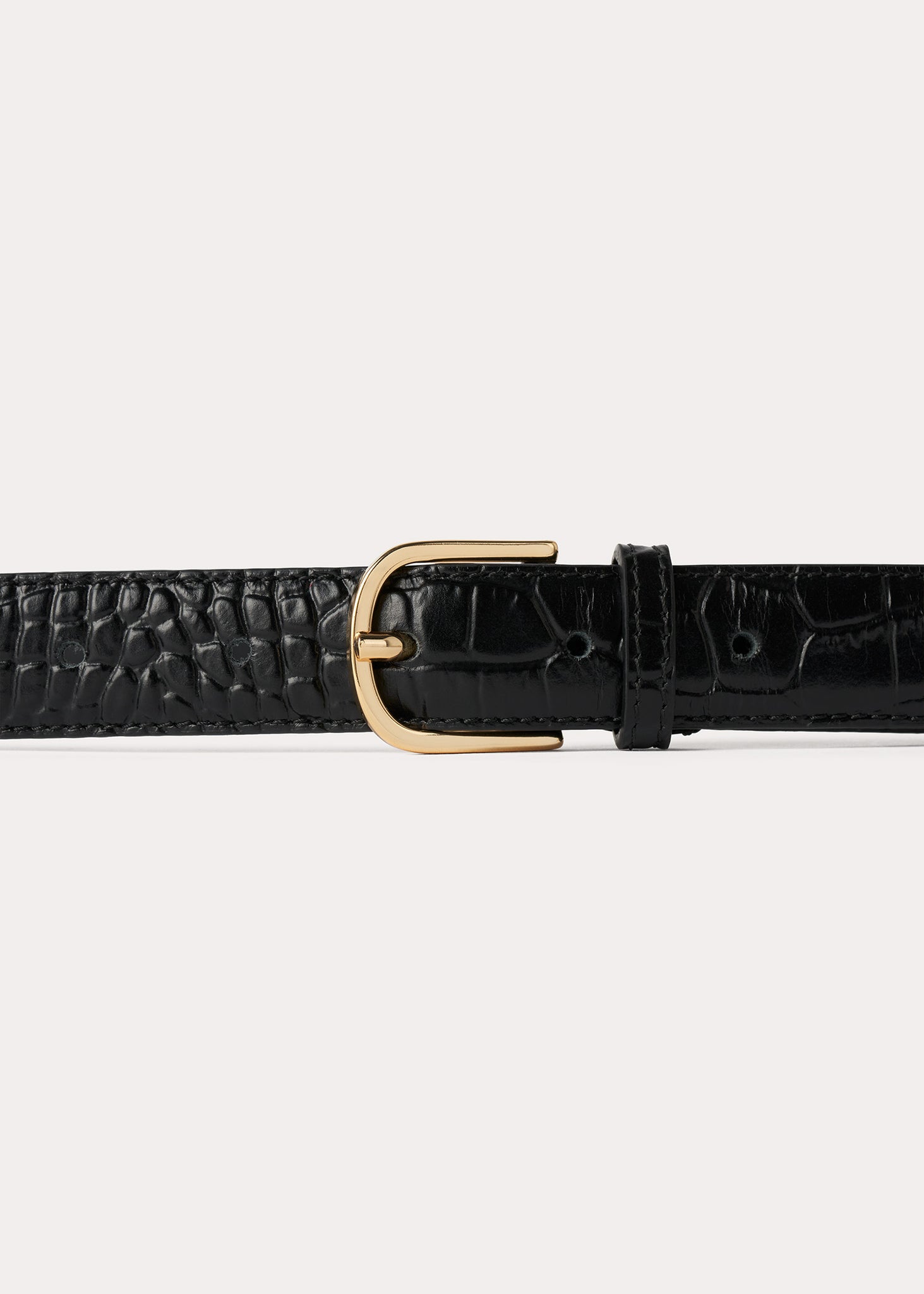 Wrap belt black croco