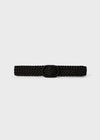Slim braided fabric belt