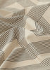 Striped monogram cotton silk scarf crème
